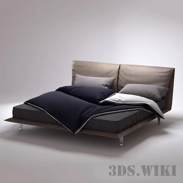 furniture - Bed Poltrona Frau John-John 3D Model