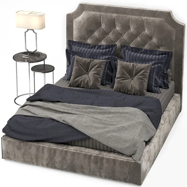 furniture - Bed Poltrona Frau Mamy 02 3D Model