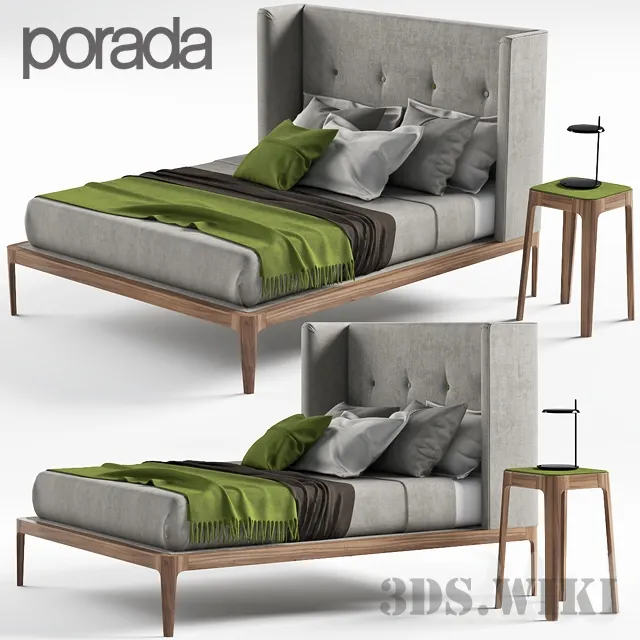 furniture - Bed Porada Ziggy 3D Model