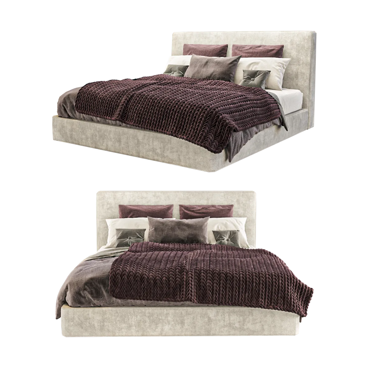 furniture - Bed Powell 3D Model