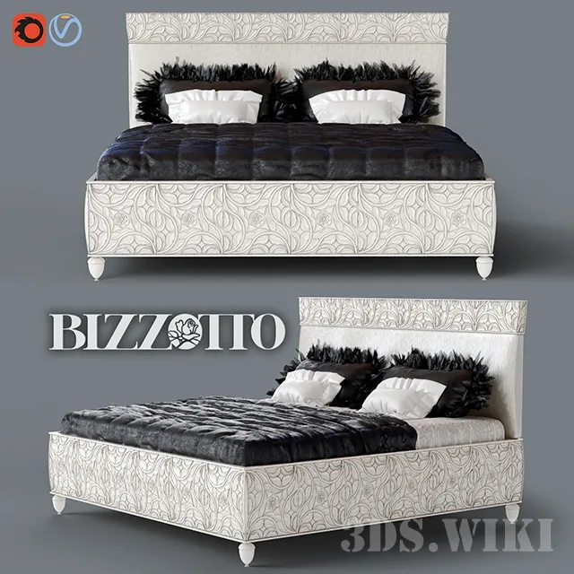 furniture - Bed REBECCA Bizzotto Mobili 472 3D Model