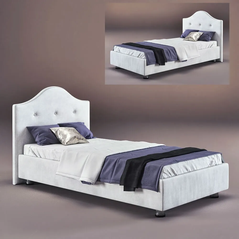 furniture - Bed Rocky 3 3D Model