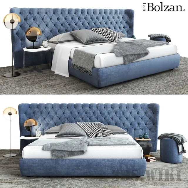 furniture - Bed Selene extra large Bolzan Letti 3D Model