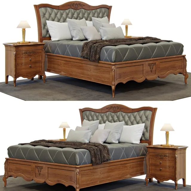 furniture - Bed Signorini and  Coco - Certosa 3D Model