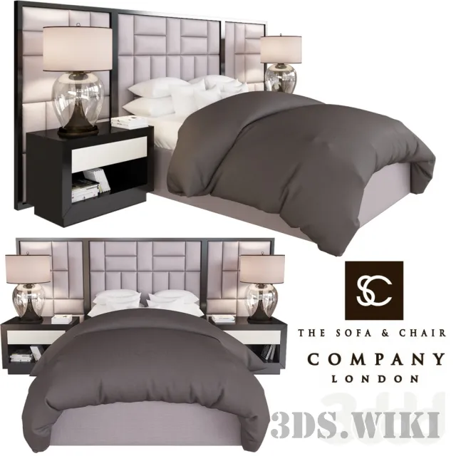 furniture - Bed SLOANE ROYALE 3D Model