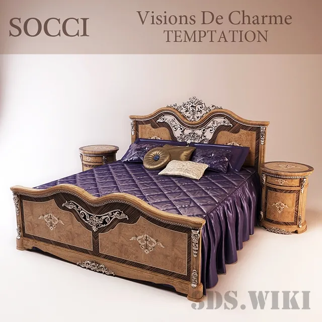furniture - Bed Socci Visions De Charme TEMPTATION 3D Model