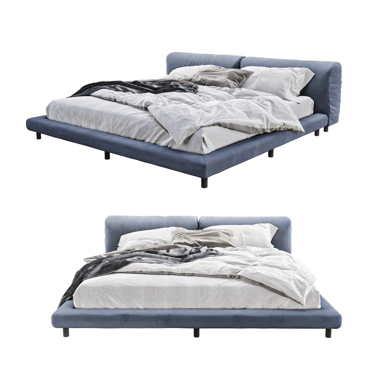 furniture - Bed Softwall 3D Model