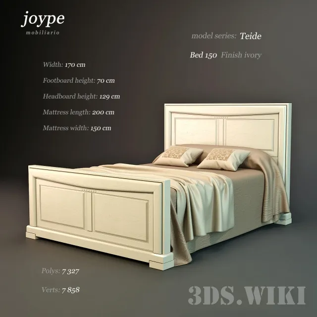 furniture - Bed Teide 150 3D Model