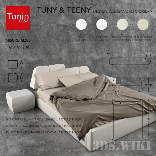 furniture - Bed TUNY & TEENY 7864 Tonin Casa 3D Model