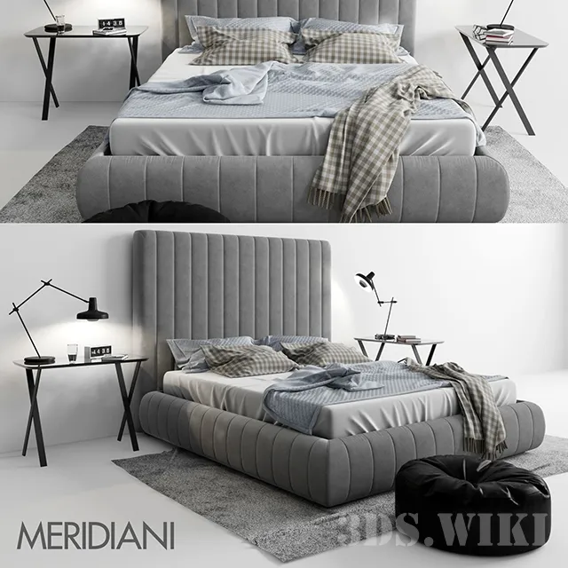 furniture - Bed TUYO Meridiani 3D Model