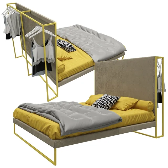 furniture - Bed Twils Frame 3D Model