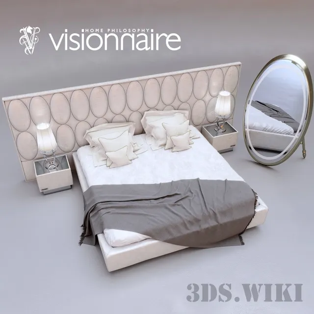 furniture - BED VISIONNAIRE (IPE CAVALLI) GREGORY 3D Model