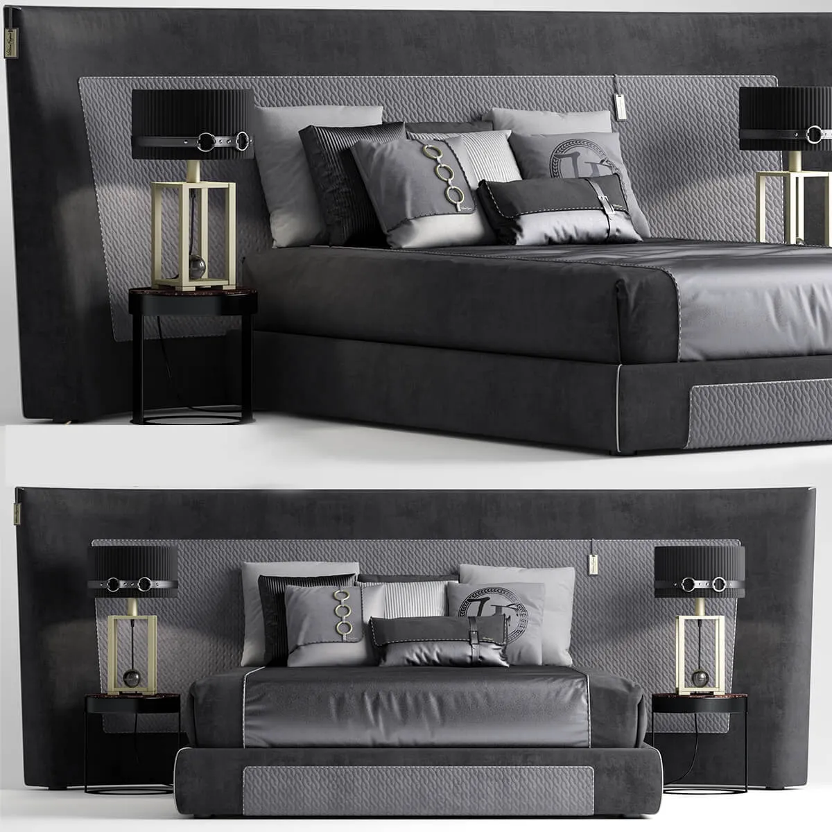 furniture - Bed Vittoria frigerio Duse 3D Model