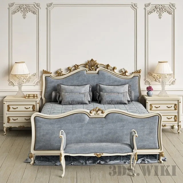 furniture - Bed Wagner ANGELO CAPPELLINI 7610 3D Model