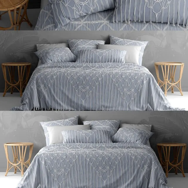 furniture - Bed with bedding adairs australia 3D Model