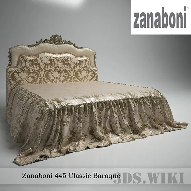 furniture - Bed Zanaboni 445 Classic Baroque 3D Model