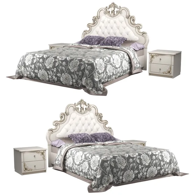 furniture - Bedroom Rosalie 1 3D Model