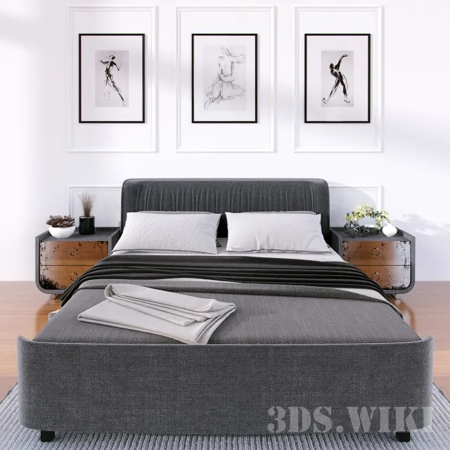 furniture - Bedroom set 3D Model