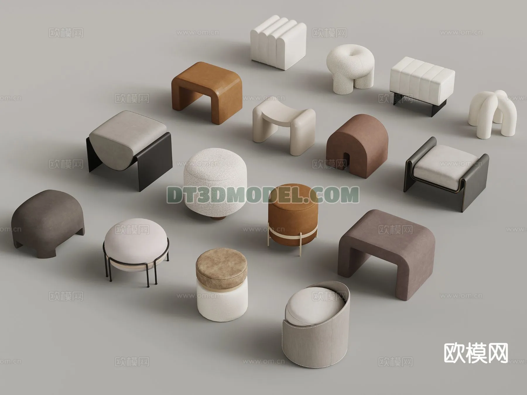 FURNITURE - BEDSIDE TABLE - 3D Model For Interior Design - 2075