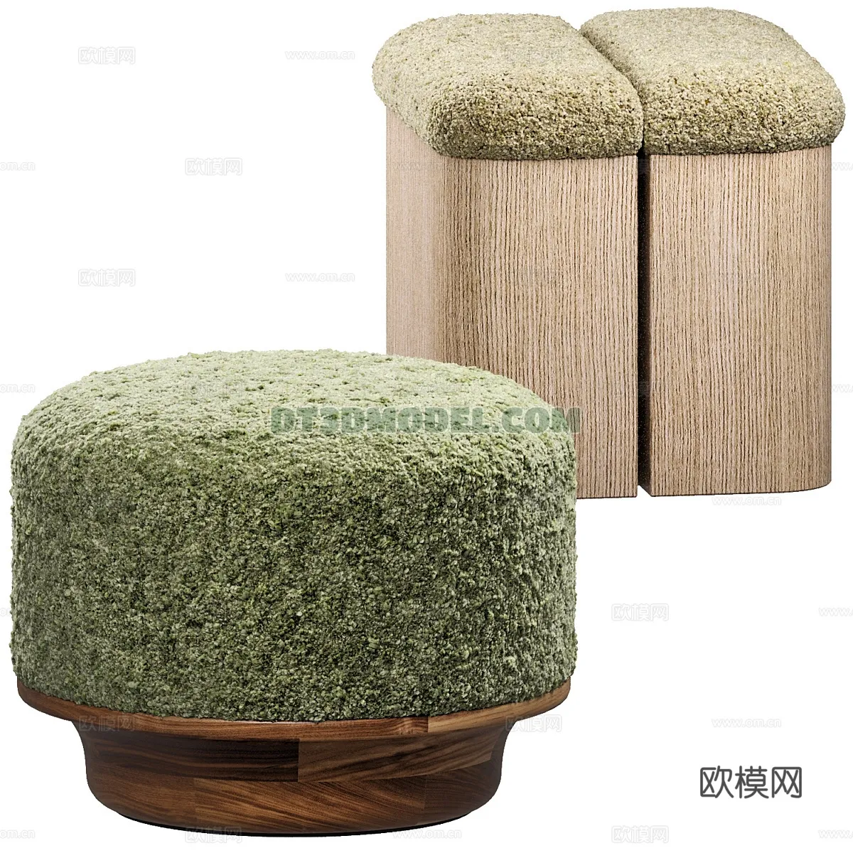 FURNITURE - BEDSIDE TABLE - 3D Model For Interior Design - 2087