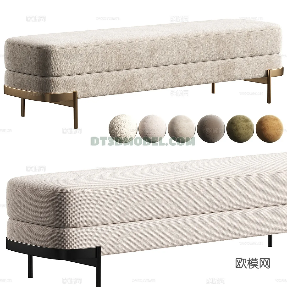 FURNITURE - BEDSIDE TABLE - 3D Model For Interior Design - 2088