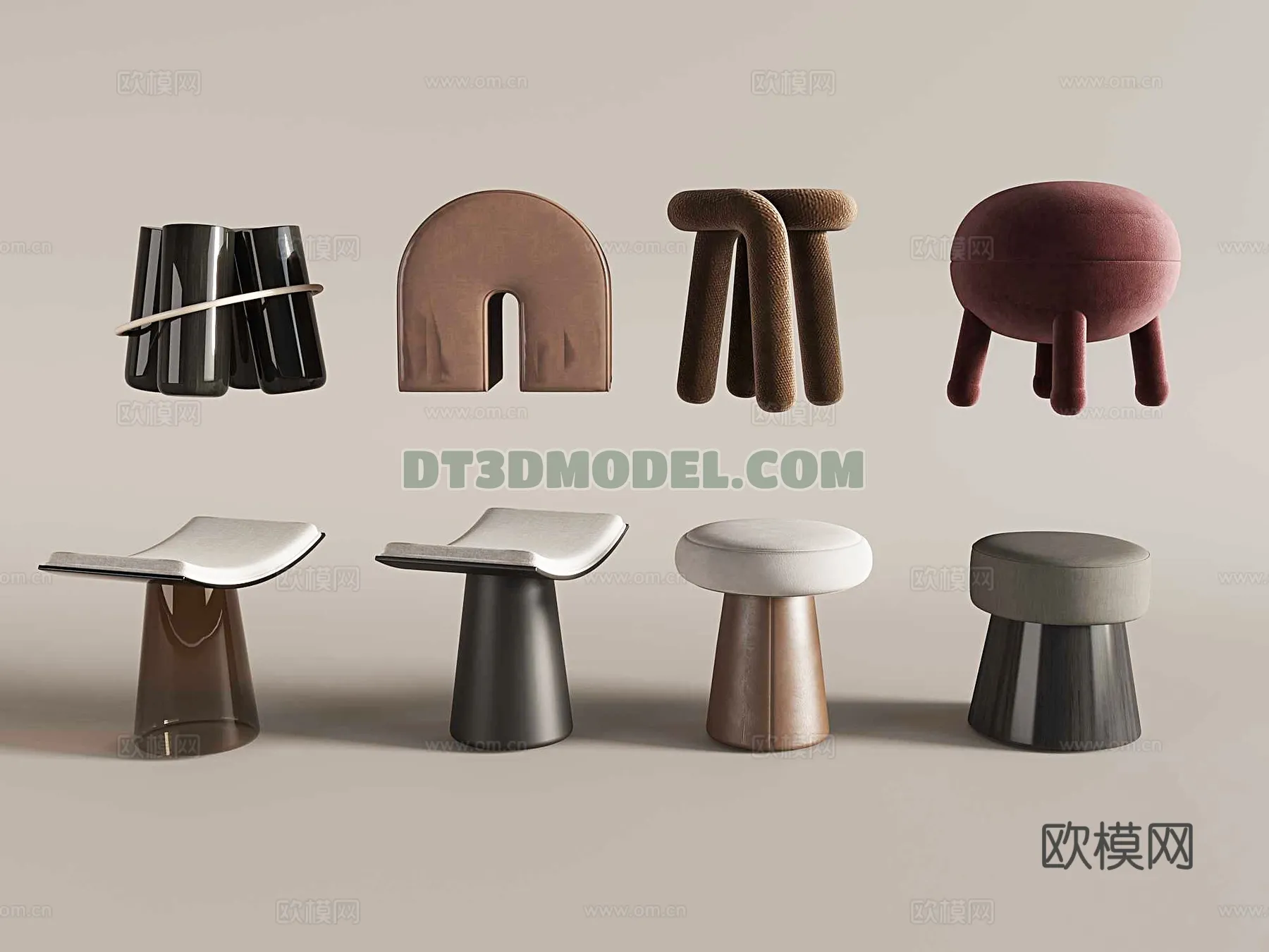 FURNITURE - BEDSIDE TABLE - 3D Model For Interior Design - 2100