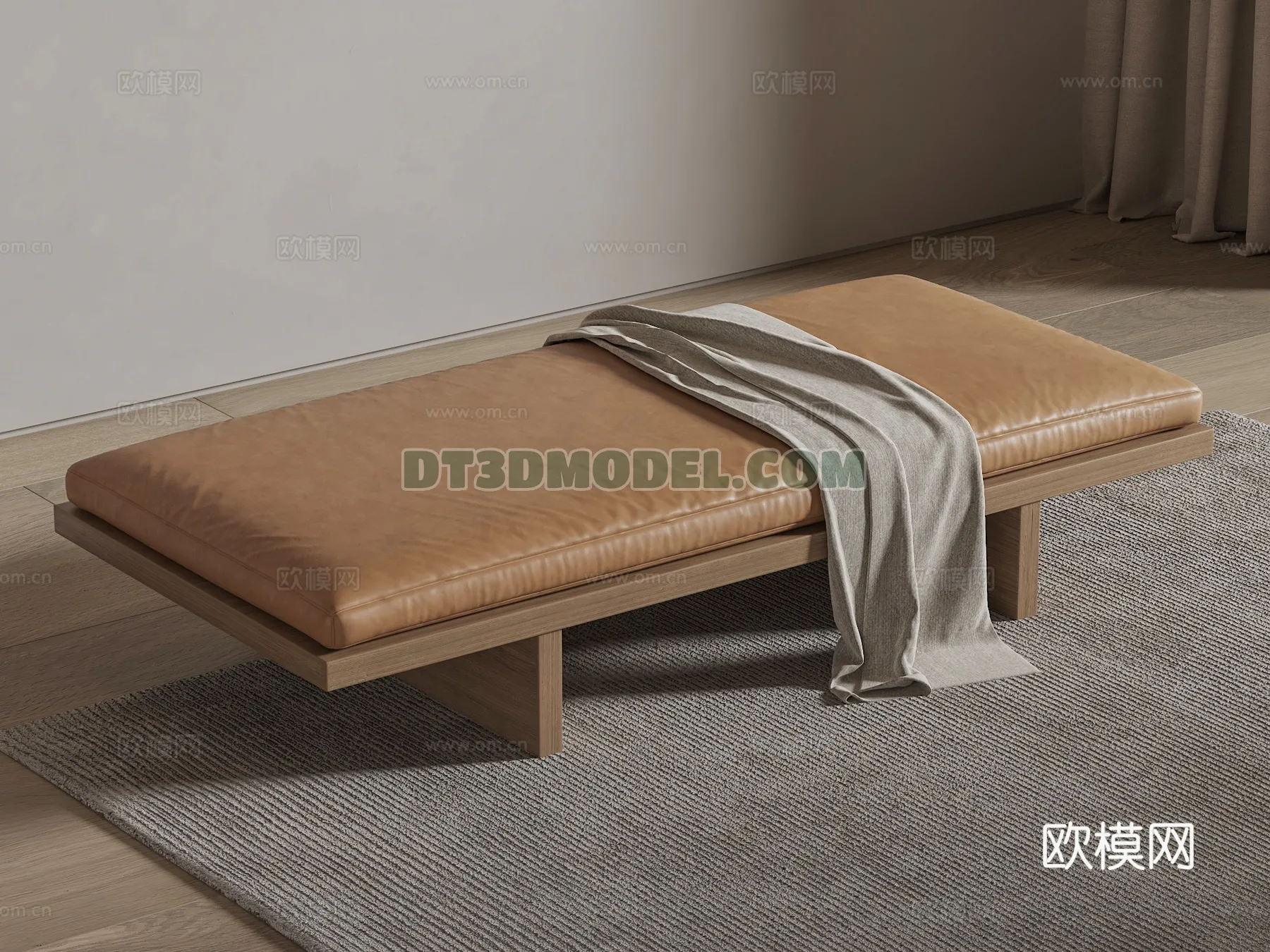 FURNITURE - BEDSIDE TABLE - 3D Model For Interior Design - 2109