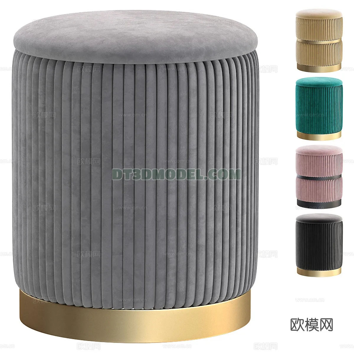 FURNITURE - BEDSIDE TABLE - 3D Model For Interior Design - 2121