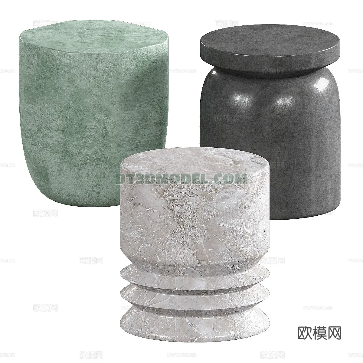 FURNITURE - BEDSIDE TABLE - 3D Model For Interior Design - 2122