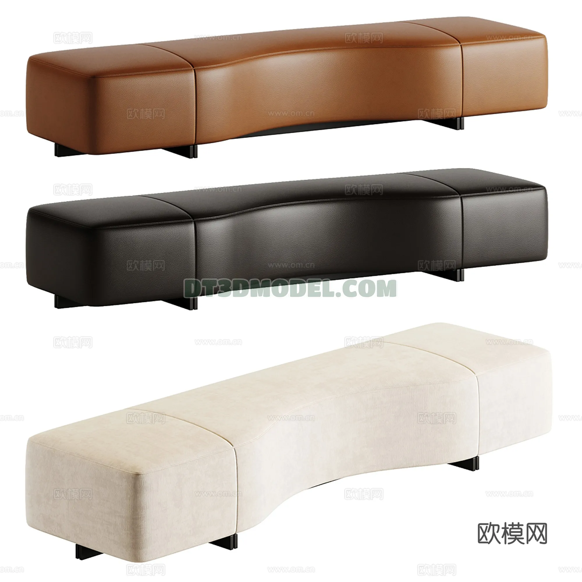 FURNITURE - BEDSIDE TABLE - 3D Model For Interior Design - 2133