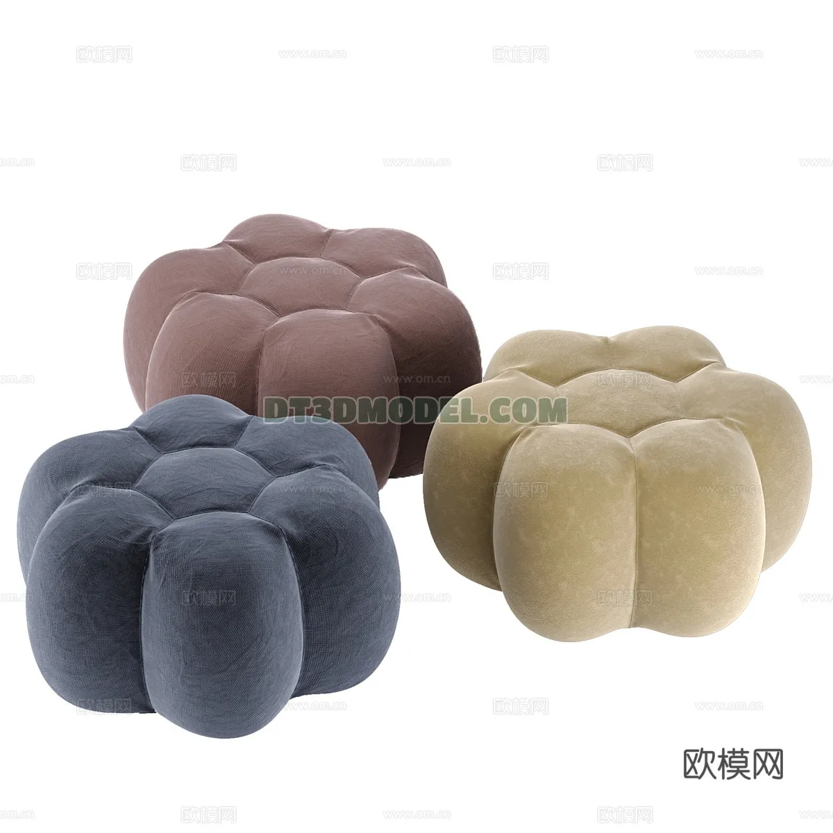 FURNITURE - BEDSIDE TABLE - 3D Model For Interior Design - 2134