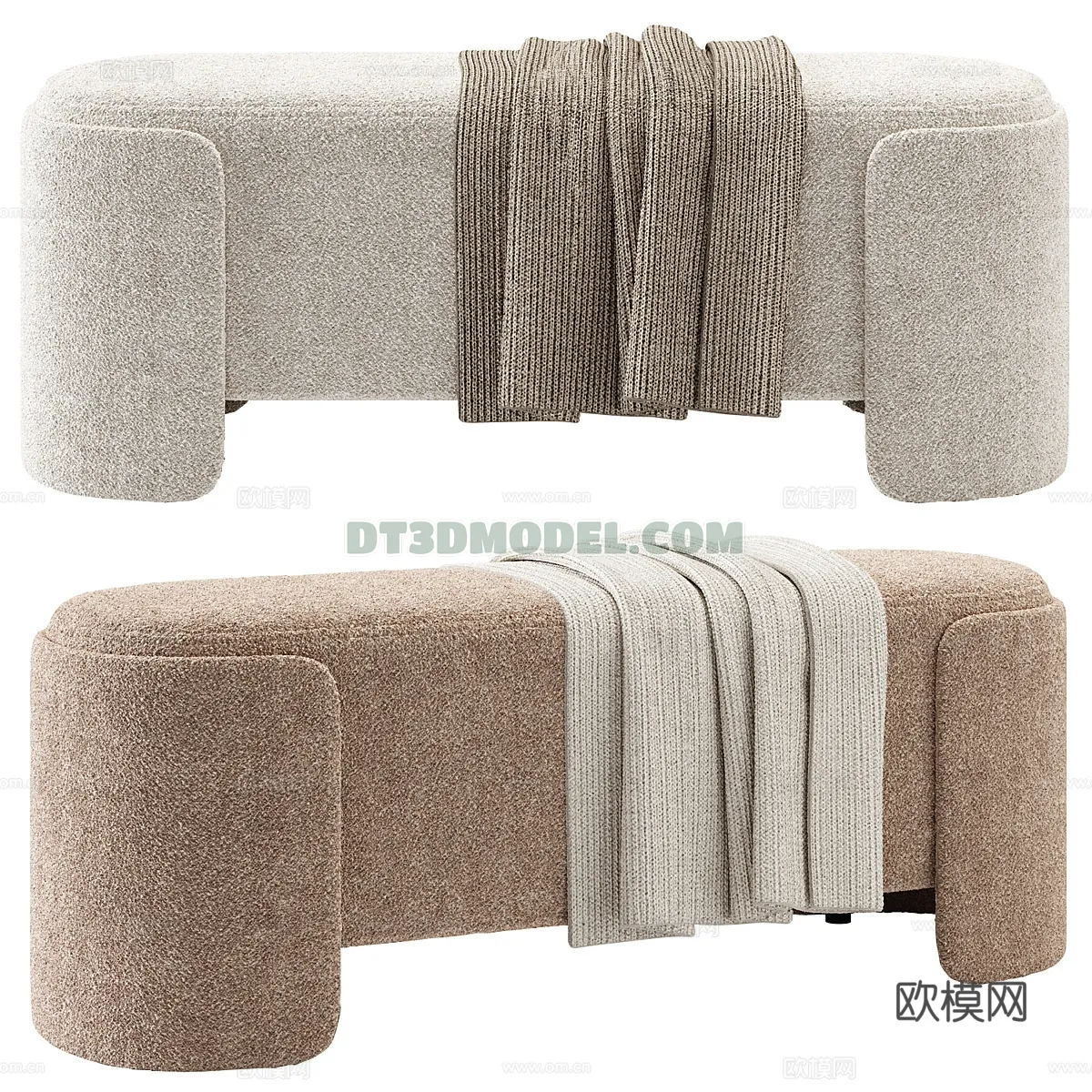 FURNITURE - BEDSIDE TABLE - 3D Model For Interior Design - 2137