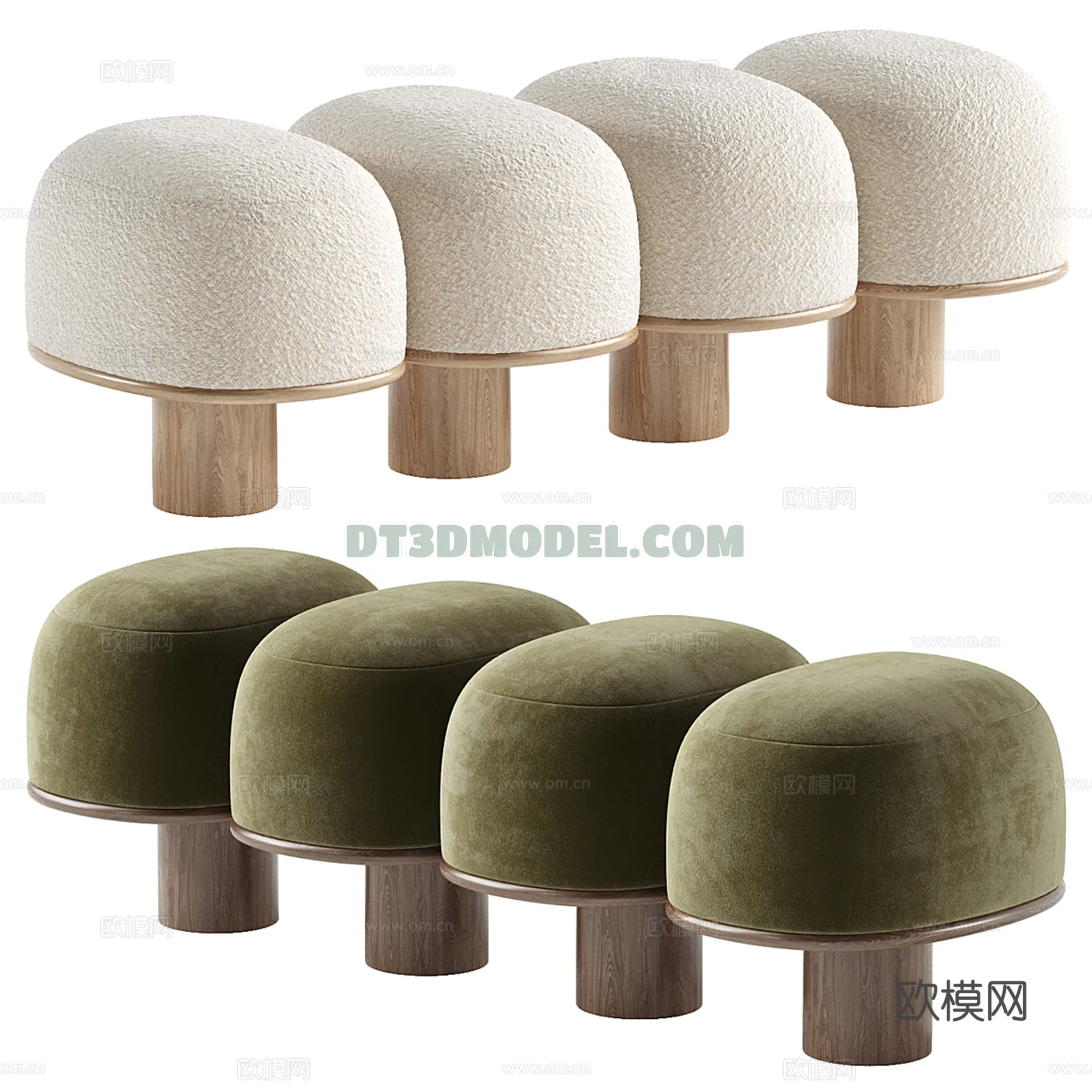 FURNITURE - BEDSIDE TABLE - 3D Model For Interior Design - 2139