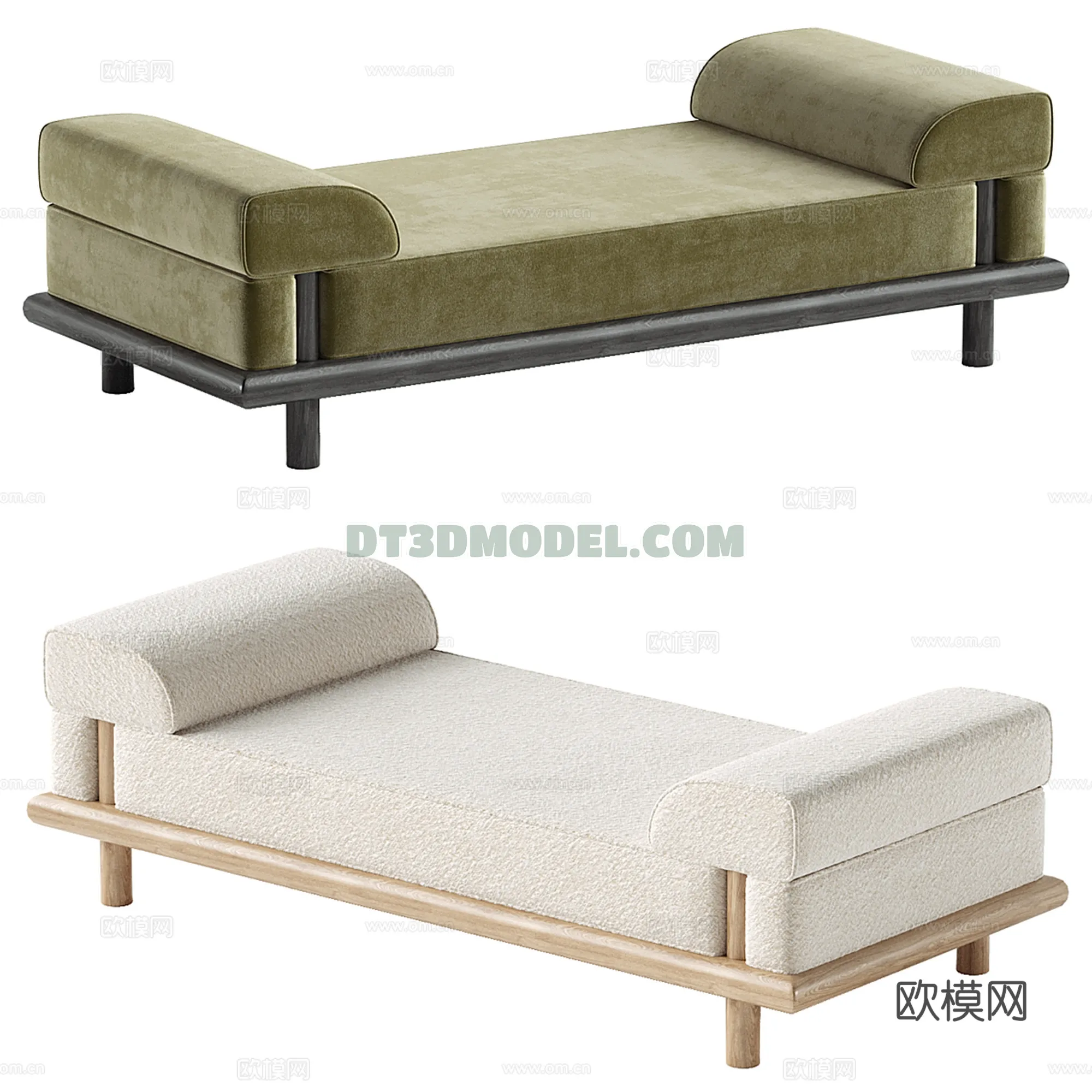 FURNITURE - BEDSIDE TABLE - 3D Model For Interior Design - 2148