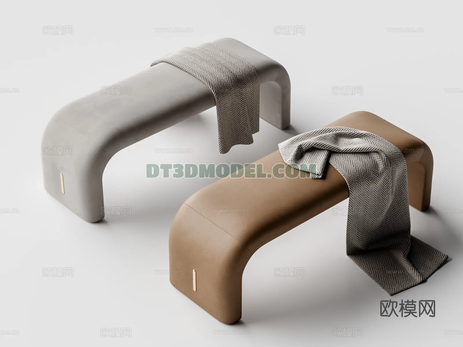 FURNITURE - BEDSIDE TABLE - 3D Model For Interior Design - 2153