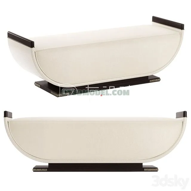 FURNITURE - BEDSIDE TABLE - 3D Model For Interior Design - 2158