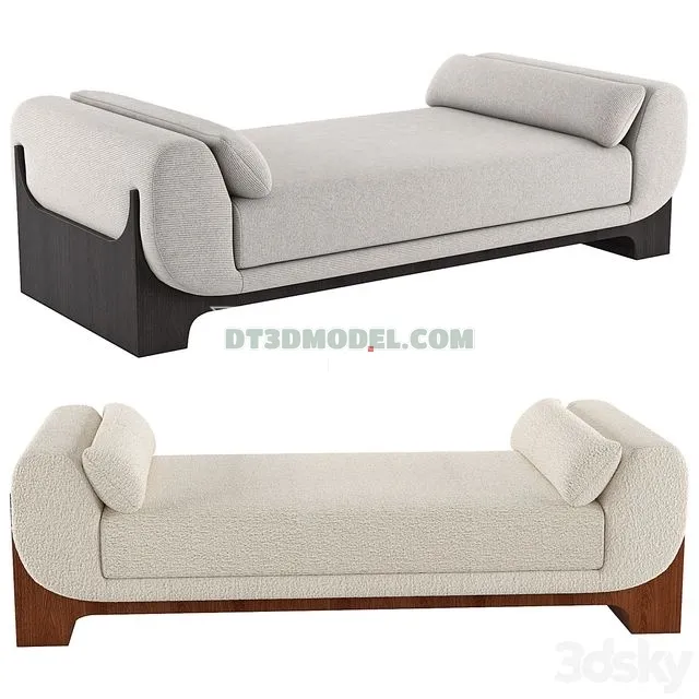 FURNITURE - BEDSIDE TABLE - 3D Model For Interior Design - 2162