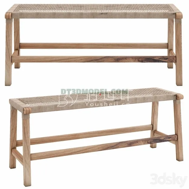 FURNITURE - BEDSIDE TABLE - 3D Model For Interior Design - 2163