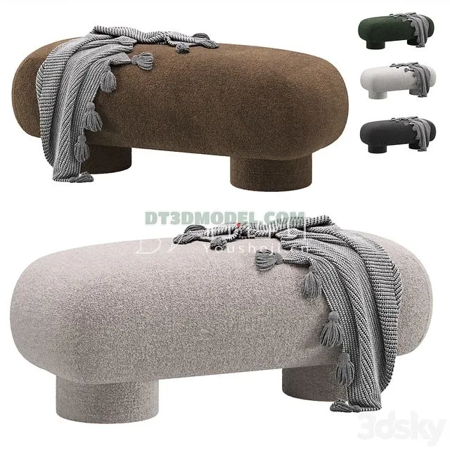 FURNITURE - BEDSIDE TABLE - 3D Model For Interior Design - 2168