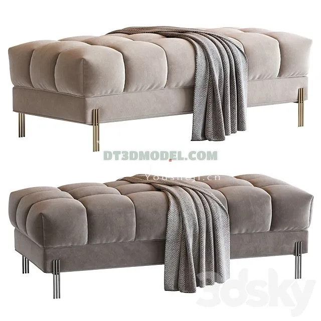 FURNITURE - BEDSIDE TABLE - 3D Model For Interior Design - 2172