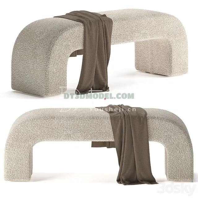 FURNITURE - BEDSIDE TABLE - 3D Model For Interior Design - 2175