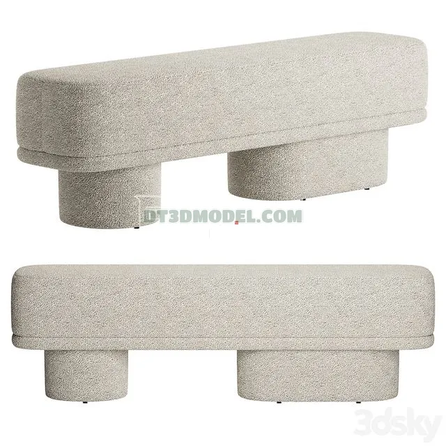 FURNITURE - BEDSIDE TABLE - 3D Model For Interior Design - 2176