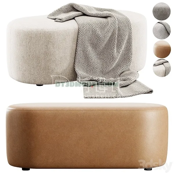 FURNITURE - BEDSIDE TABLE - 3D Model For Interior Design - 2180