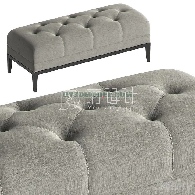 FURNITURE - BEDSIDE TABLE - 3D Model For Interior Design - 2181