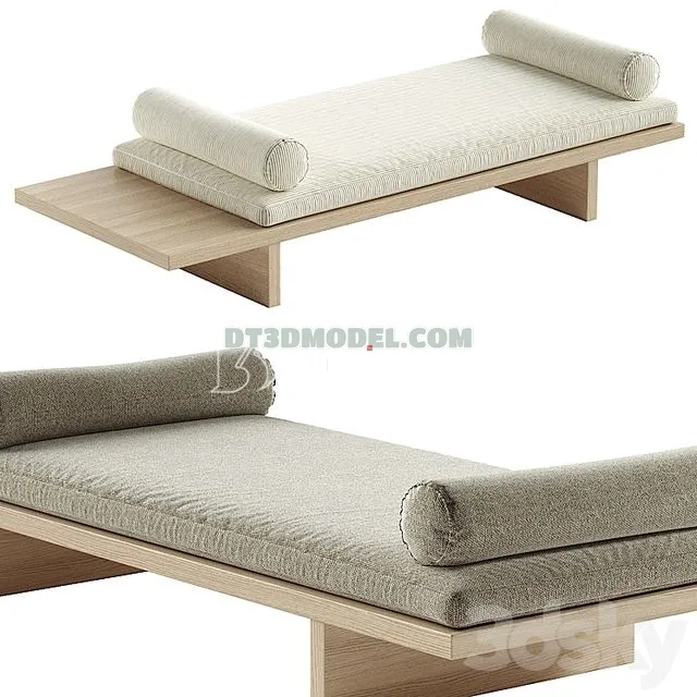 FURNITURE - BEDSIDE TABLE - 3D Model For Interior Design - 2187