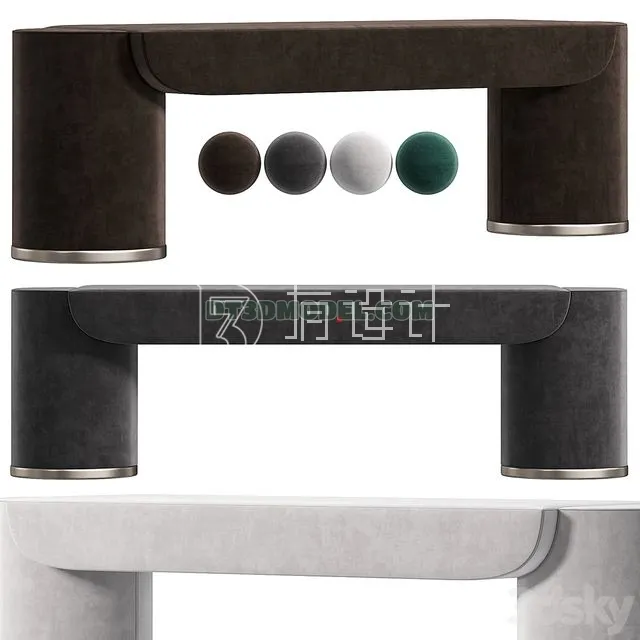 FURNITURE - BEDSIDE TABLE - 3D Model For Interior Design - 2188