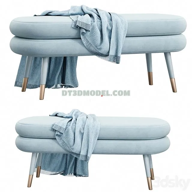 FURNITURE - BEDSIDE TABLE - 3D Model For Interior Design - 2189