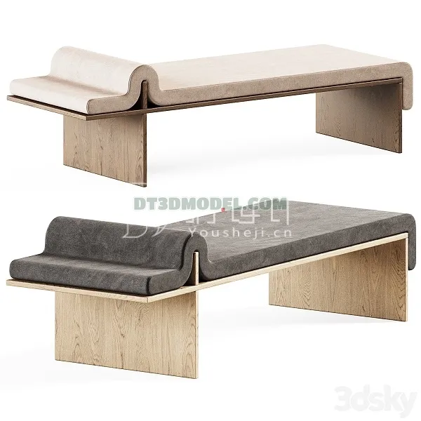 FURNITURE - BEDSIDE TABLE - 3D Model For Interior Design - 2190