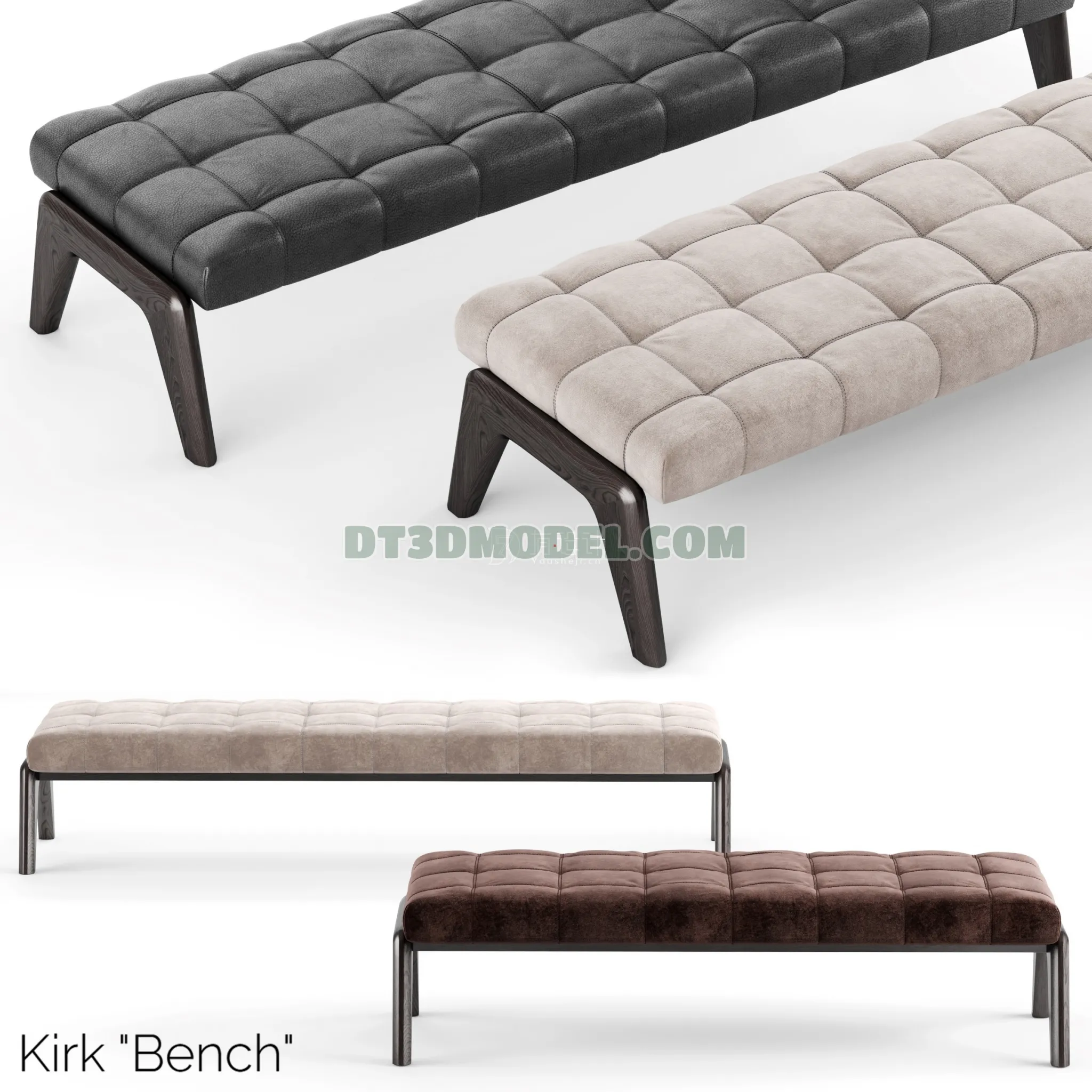 FURNITURE - BEDSIDE TABLE - 3D Model For Interior Design - 2191