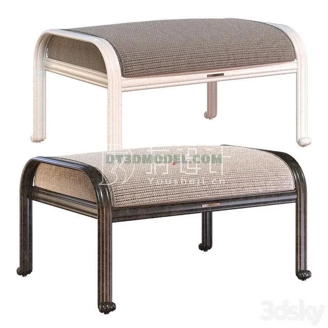 FURNITURE - BEDSIDE TABLE - 3D Model For Interior Design - 2192